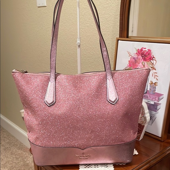 Kate Spade Pink Glitter Tote Bag - Picture 1 of 7